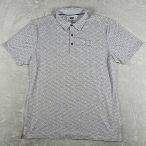 PXG Polo Shirt Men's Large White Athletic Fit Performance Stretch Golf Casual